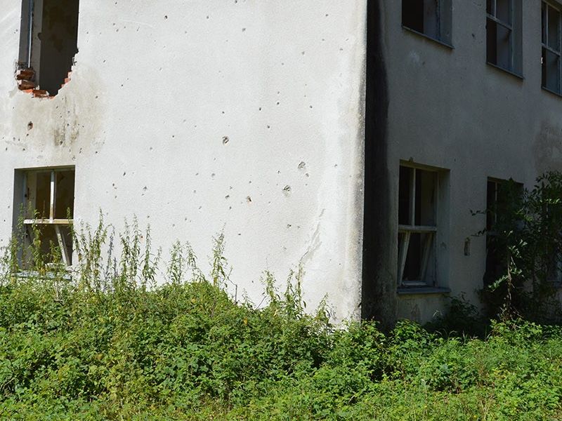 ruševna zgrada Zemaljske bolnice Pakrac s dvorišnim zgradama još jedno je moguće stanište lisica