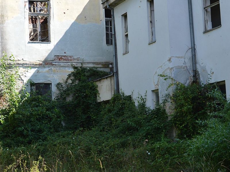 ruševna zgrada Zemaljske bolnice Pakrac s dvorišnim zgradama još jedno je moguće stanište lisica